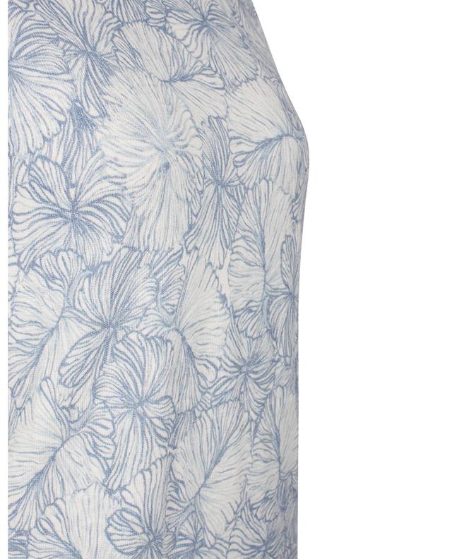 Flower printed short-sleeved linen jumper HEMISPHERE