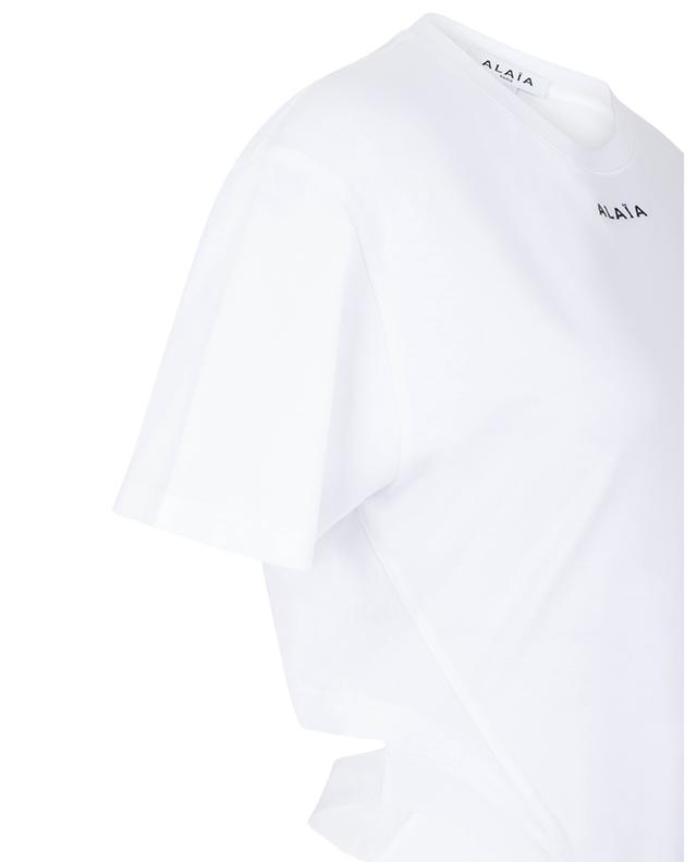 Fluid Body jersey T-shirt with logo embroidery ALAIA