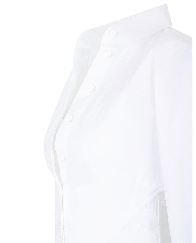 Gestreiftes Popeline- und Jersey-Bodyhemd Layer Body-Shirt ALAIA