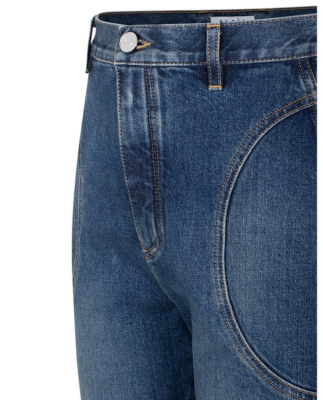 Ausgewaschene Slim-Fit-Jeans mit runden Nähten Highwaist ALAIA