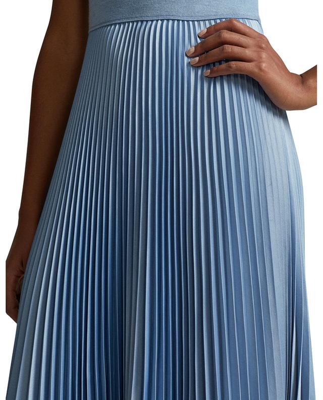 Knit and pleated fabric midi dress POLO RALPH LAUREN