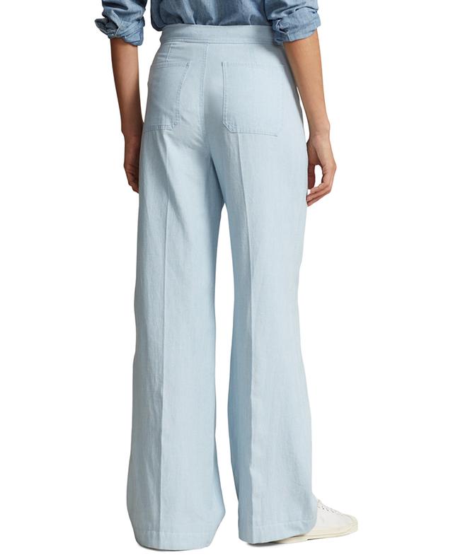 Light-washed chambray high-rise flared trousers POLO RALPH LAUREN