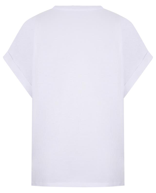 Rhine stone logo cotton short-sleeved T-shirt TWINSET