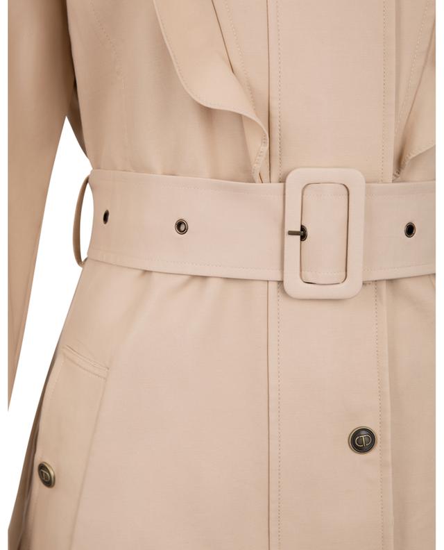 Ruffled cotton trench coat TWINSET
