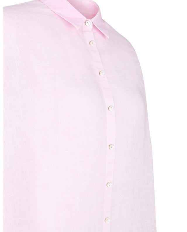 Kurzärmeliges Oversize-Hemd aus Leinen 120% LINO