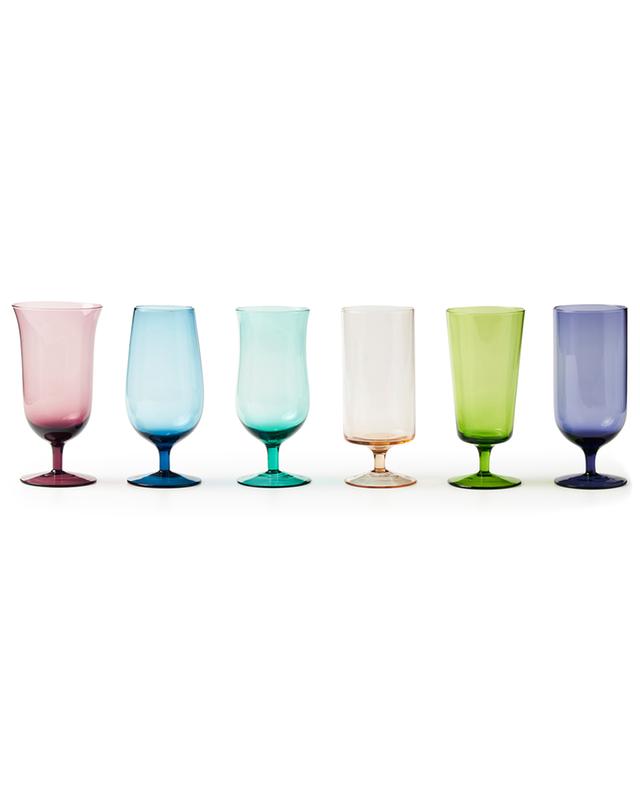 Diseguale set of 6 beer glasses BITOSSI