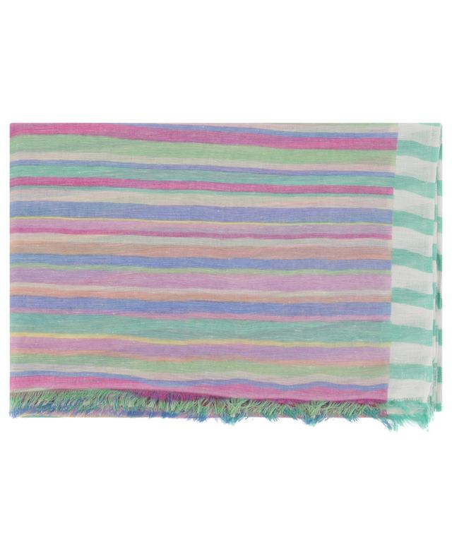 Kripes striped linen and silk scarf HEMISPHERE