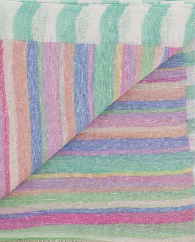 Kripes striped linen and silk scarf HEMISPHERE