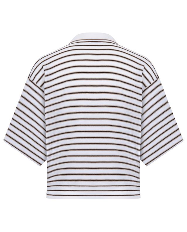 Strick-Polohemd aus Wolle und Kaschmir Sparkling Stripe BRUNELLO CUCINELLI