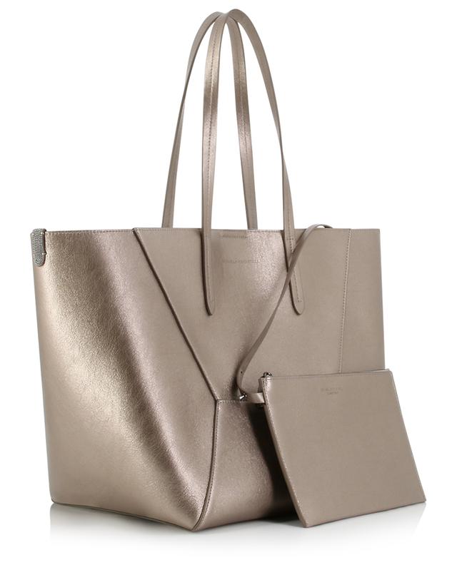 Shopping large metallic leather tote bag BRUNELLO CUCINELLI