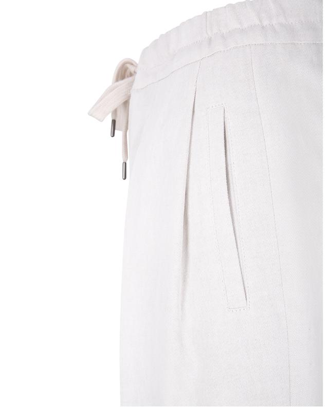 Slouchy cropped gabardine carrot trousers BRUNELLO CUCINELLI