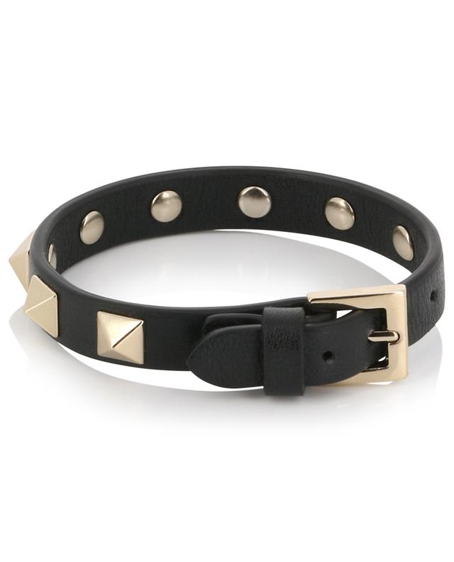 Rockstud leather and brass bracelet VALENTINO GARAVANI