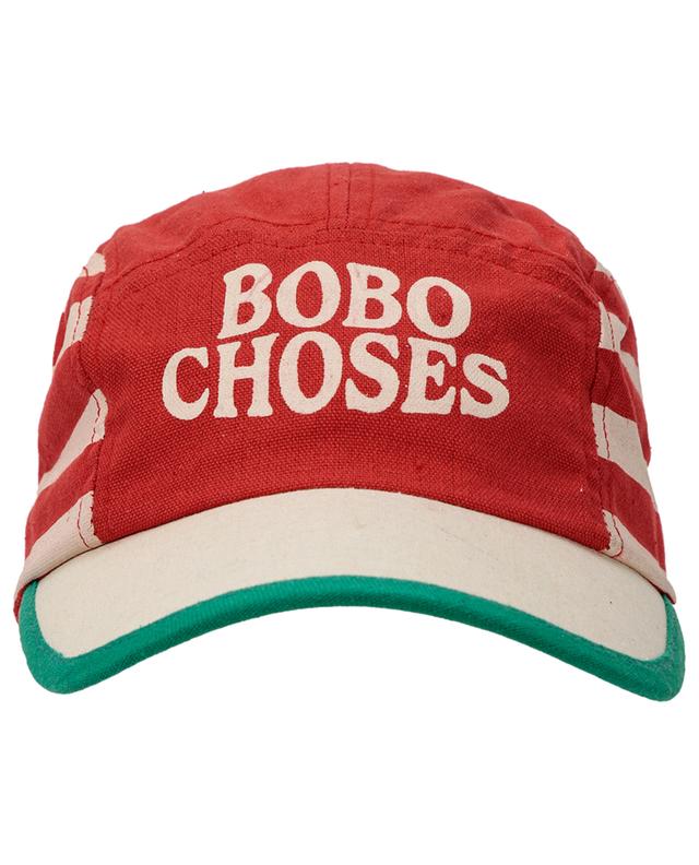 Kinder-Baumwoll-Baseballkappe Bobo Choses Red Stripes BOBO CHOSES