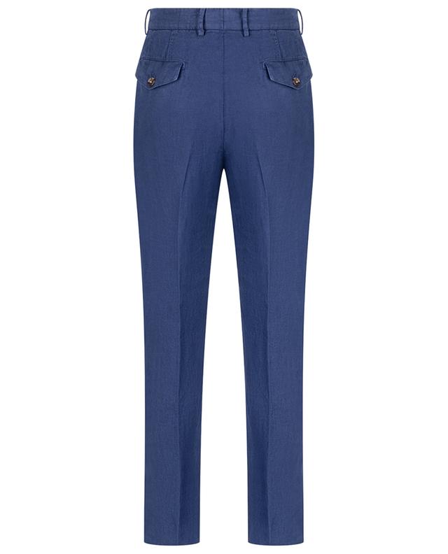 Leisure Fit linen twill trousers with waistband tucks BRUNELLO CUCINELLI
