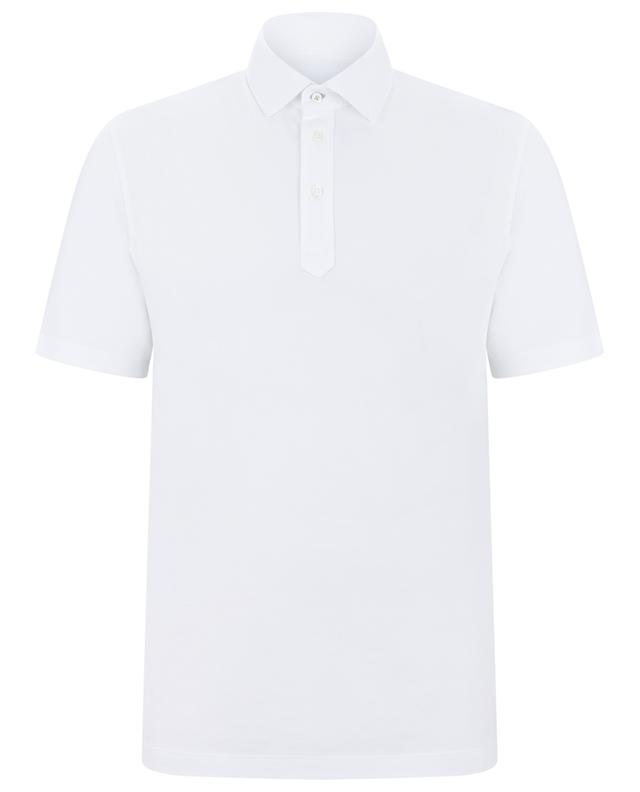 Cotton piqué short-sleeved polo shirt BRUNELLO CUCINELLI