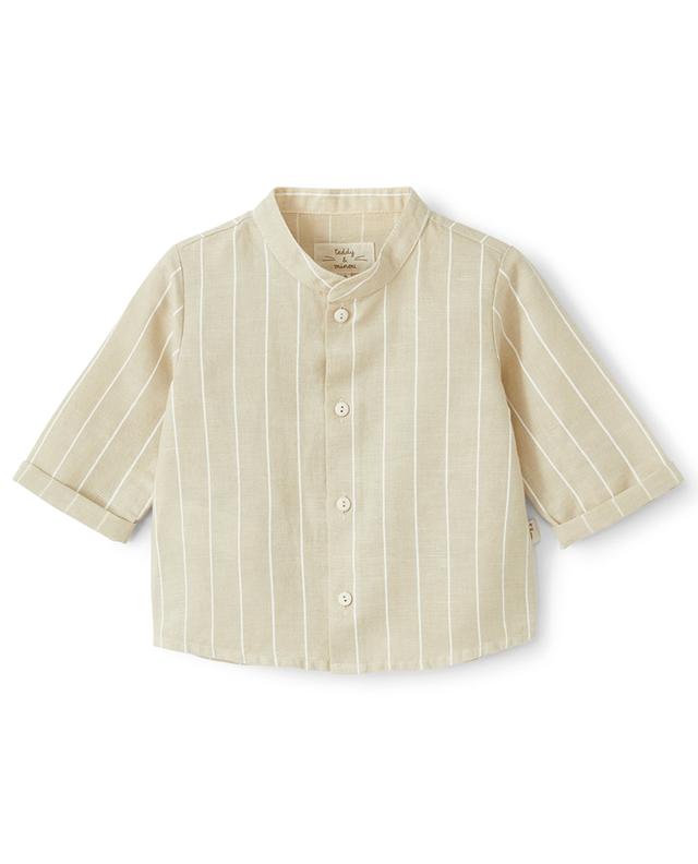 Gestreiftes Babyhemd aus Leinen und Baumwolle TEDDY &amp; MINOU