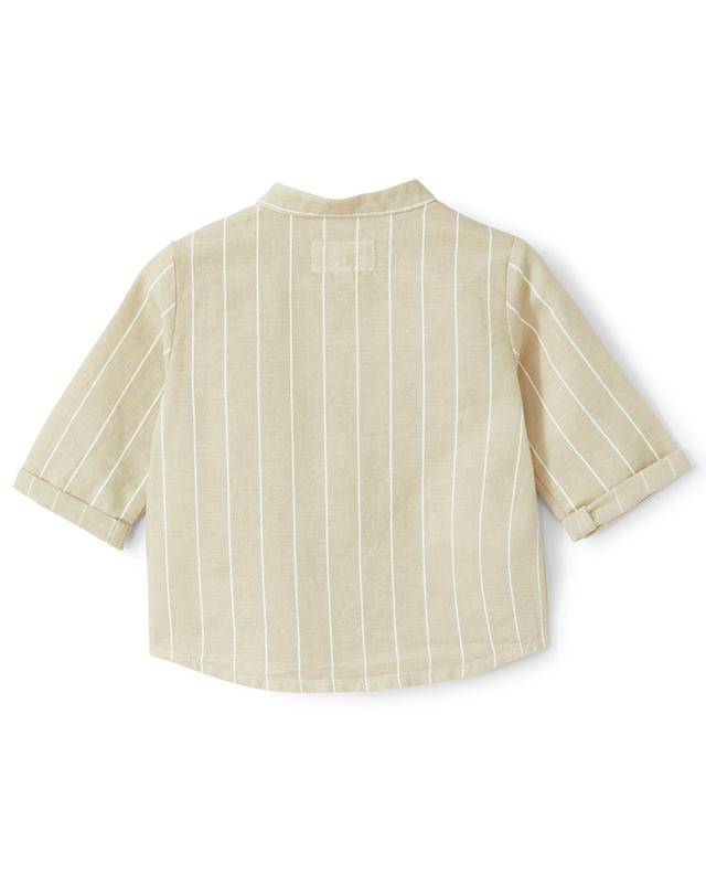 Striped linen and cotton baby shirt TEDDY &amp; MINOU