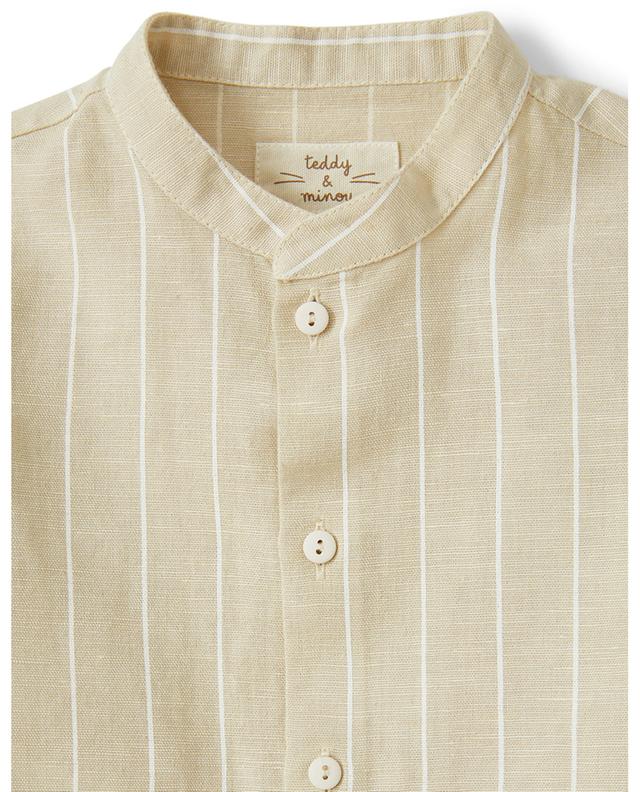 Striped linen and cotton baby shirt TEDDY &amp; MINOU