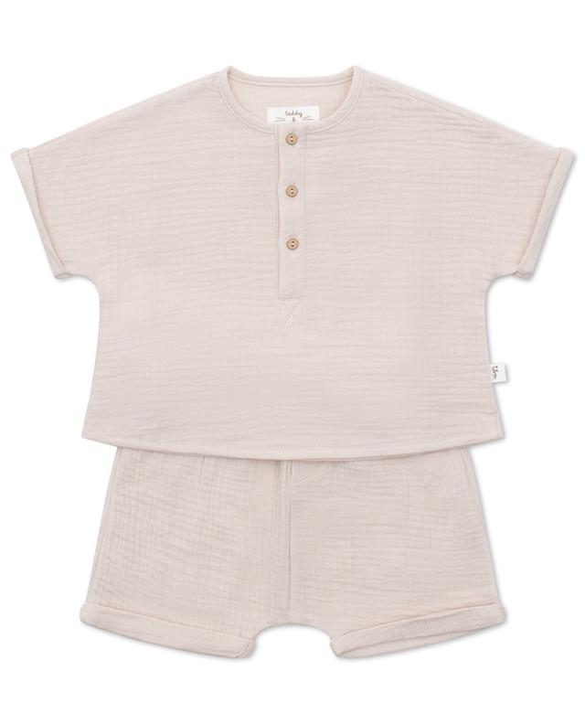 2-teiliges Shorts- und Hemd-Baby-Set aus Gaze TEDDY &amp; MINOU