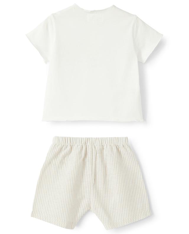 Striped shorts and T-shirt baby set TEDDY &amp; MINOU