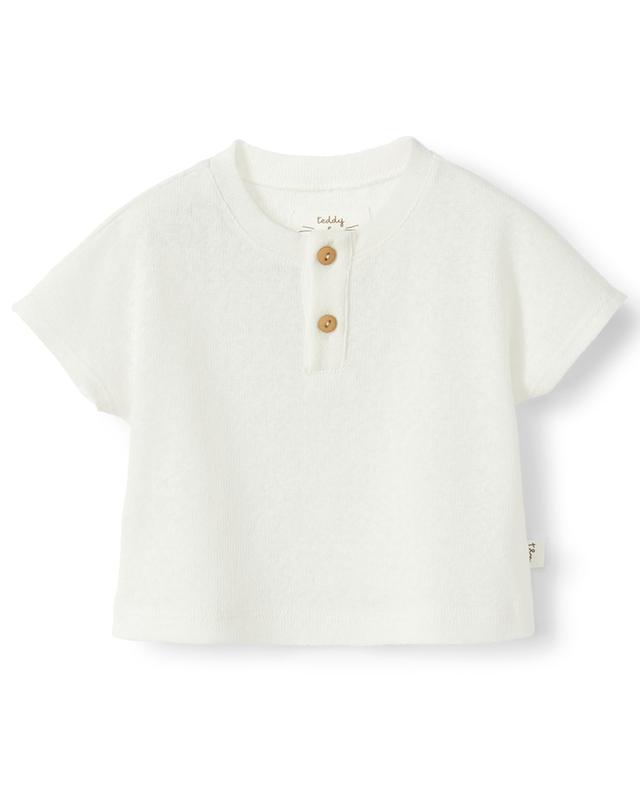 Baby-Rundhals-T-Shirt mit Knopfleiste TEDDY &amp; MINOU