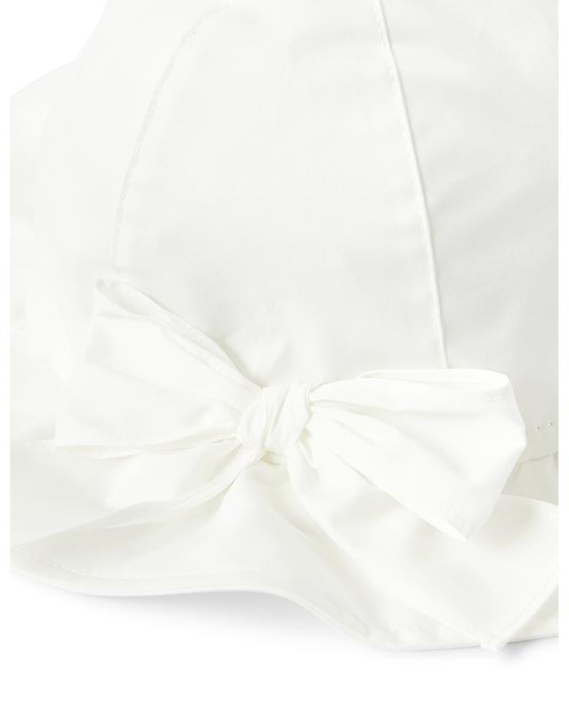 Baby cotton hat with bow IL GUFO