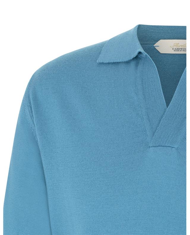 Cashwool knit short-sleeves polo shirt AURELIEN