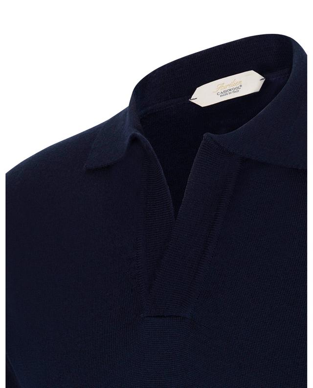 Cashwool knit short-sleeves polo shirt AURELIEN