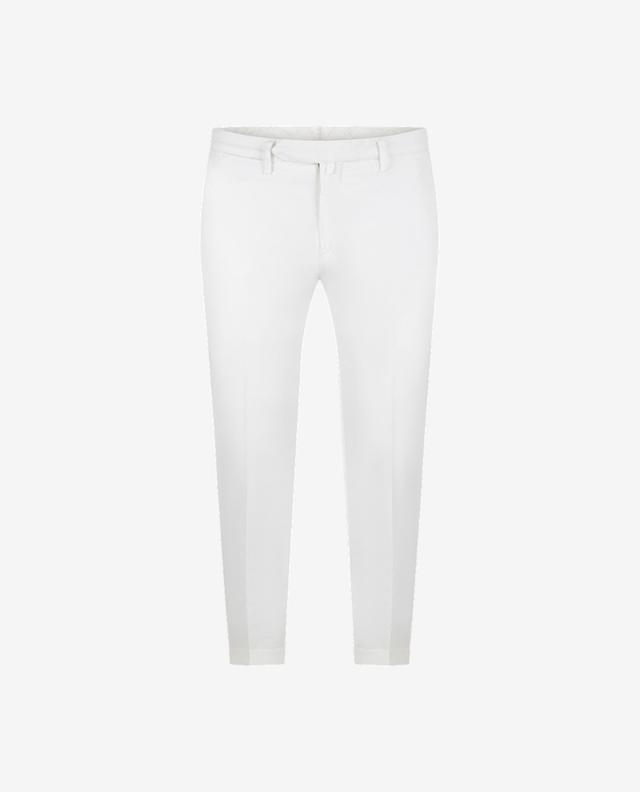 Slim fit cotton and linen trousers B SETTECENTO