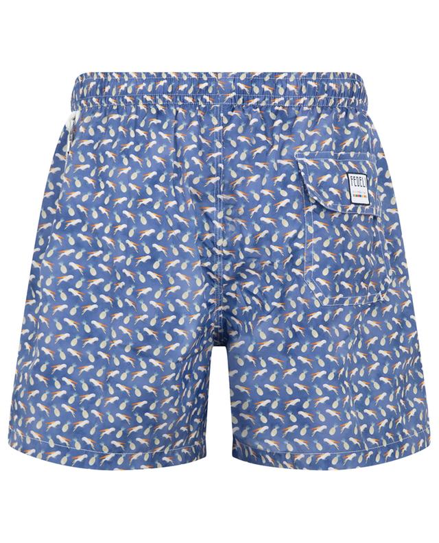 Madeira pineapple and parrot print swim shorts FEDELI