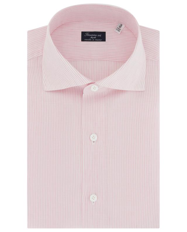 Eduardo finely striped cotton and linen shirt FINAMORE