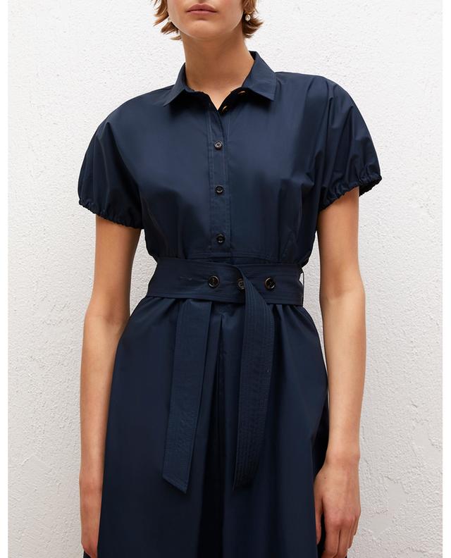 Belted midi polo shirt with short sleeves BEATRICE .B