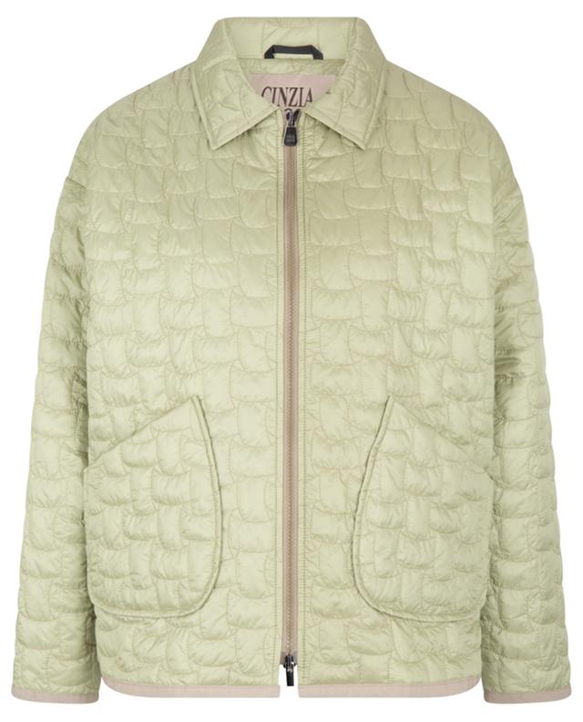 Lightweight puffer jacket with weave effect quilting CINZIA ROCCA