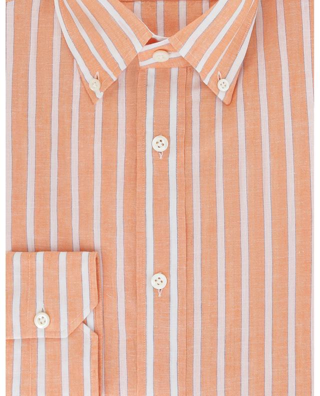 Linen and cotton long-sleeved striped shirt GIAMPAOLO