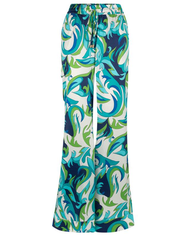 Sesame acanthus printed silk wide-leg trousers JOYCE &amp; GIRLS