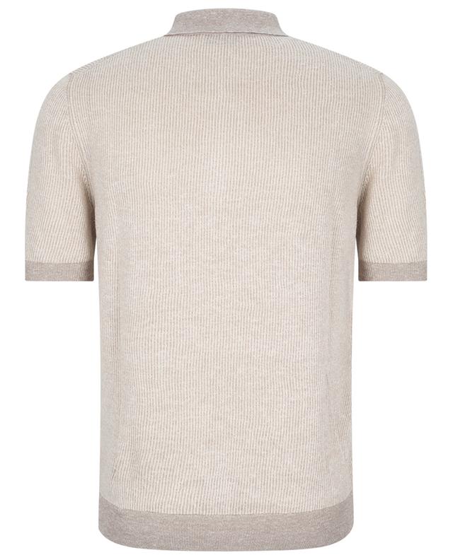 Kurzärmeliges Polohemd aus Leinen und Baumwolle GRAN SASSO
