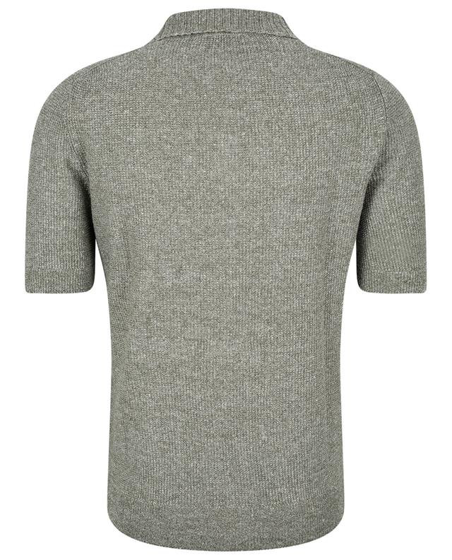 Linen and cotton short-sleeved polo shirt GRAN SASSO