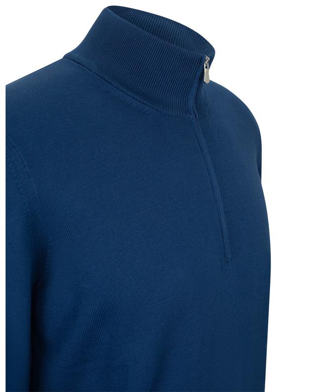 Pullover mit Stehkragen und Zip aus Baumwolle GRAN SASSO