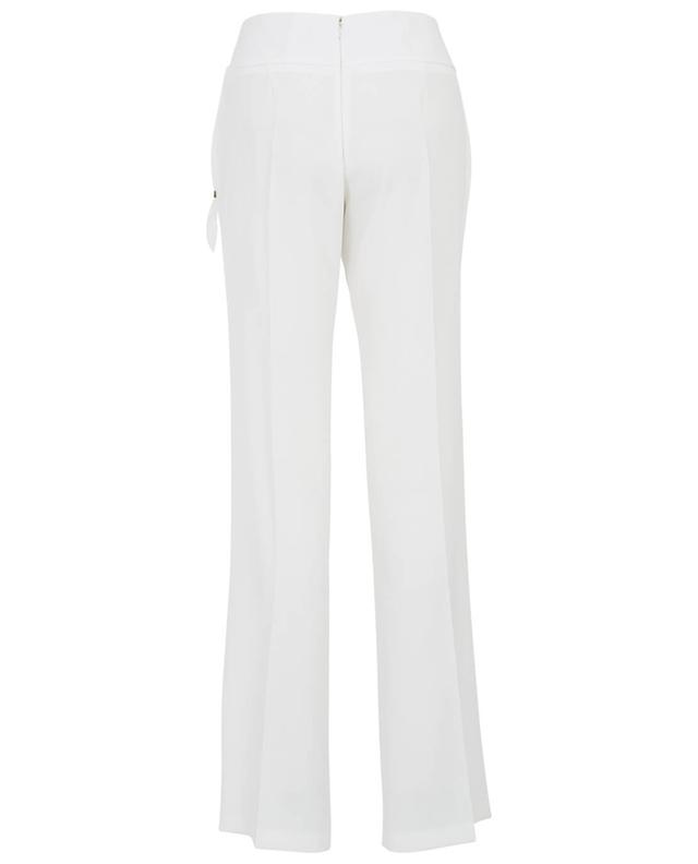 Elisabetta franchi pantalon large en crêpe blanc A29749-BLANO