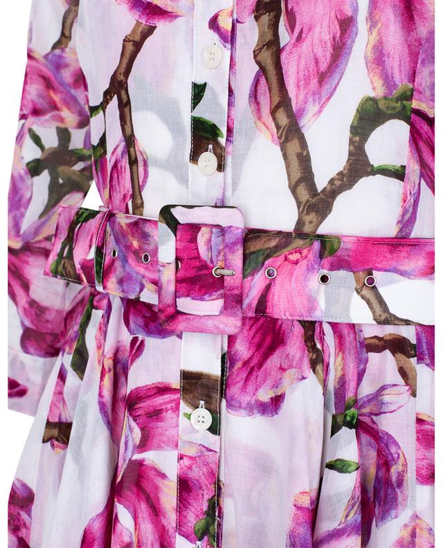 Aster Magnolia Blossom voile midi shirt dress SAMANTHA SUNG