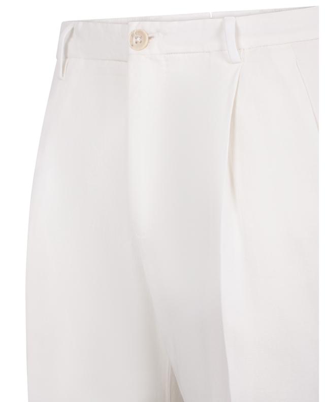 Pantalon à pinces fuselé en coton et lin Pattern 54 INCOTEX