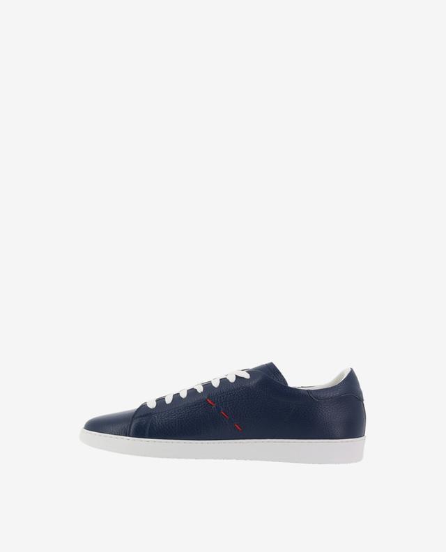Grained calfskin low-top lace-up sneakers KITON