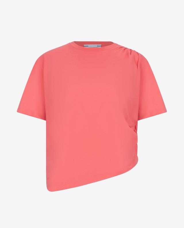 Asymmetric short-sleeved T-shirt with gathers JACOB COHEN