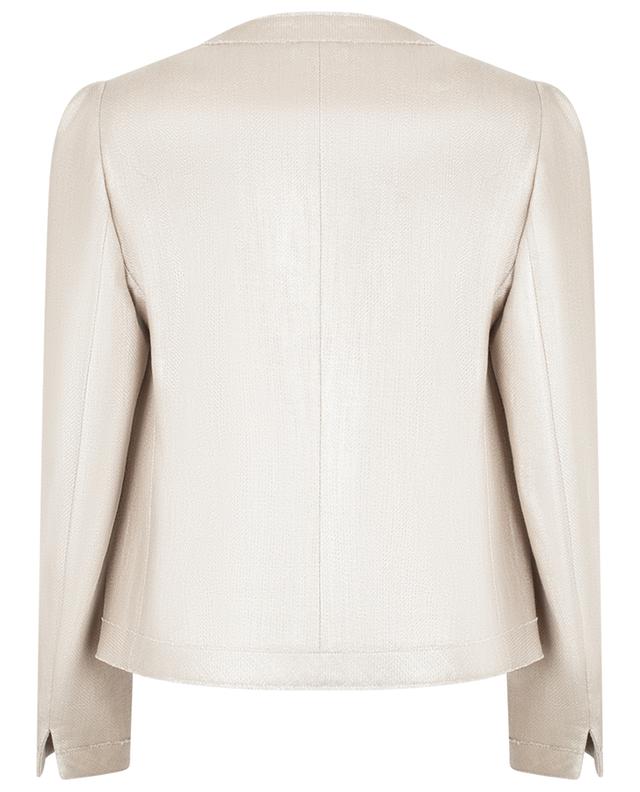 Coated linen and cotton suit jacket AKRIS PUNTO
