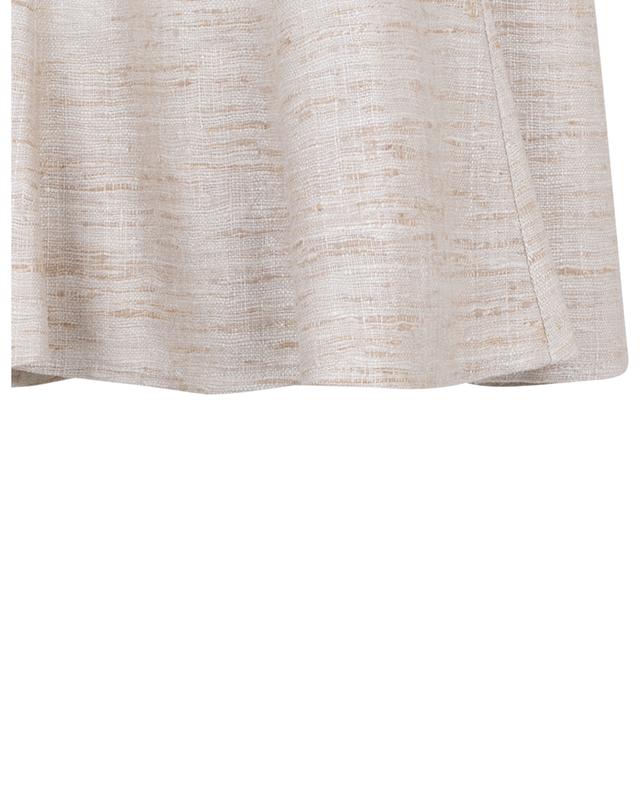 Linen-effect silk strappy short dress AKRIS PUNTO