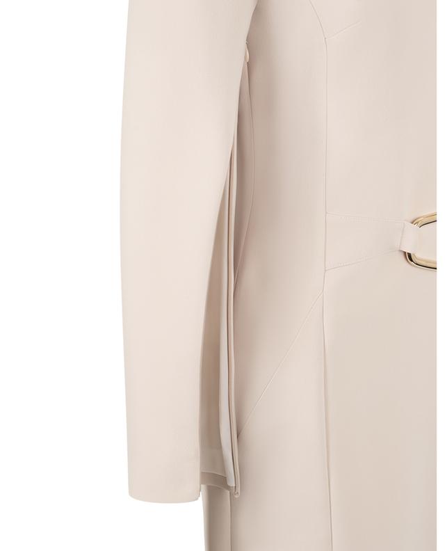 Decorative buckle adorned short dress with slit sleeves BARBARA BUI