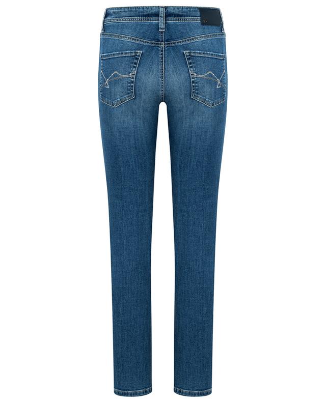 Ausgewaschene Slim-Fit-Jeans mit Kristallen Parla CAMBIO