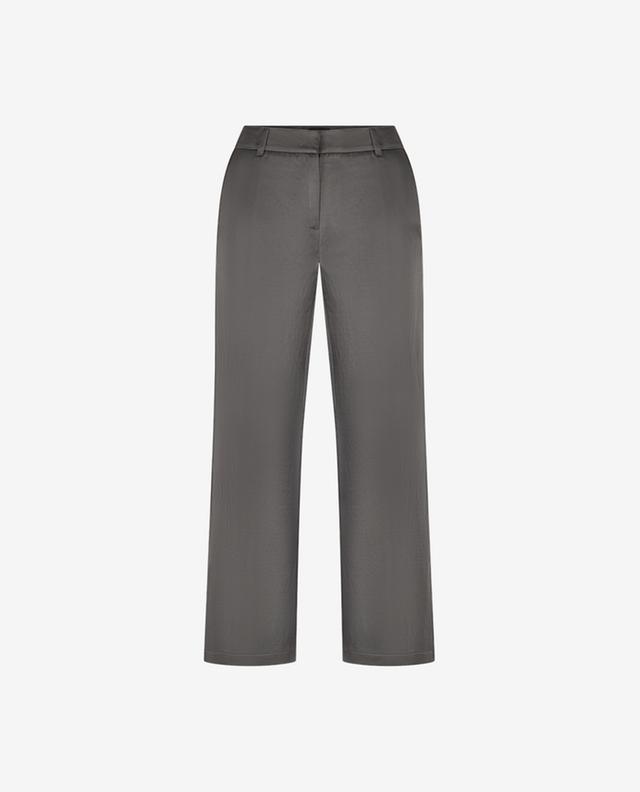 Amelie viscose linen and cotton straight-leg trousers CAMBIO