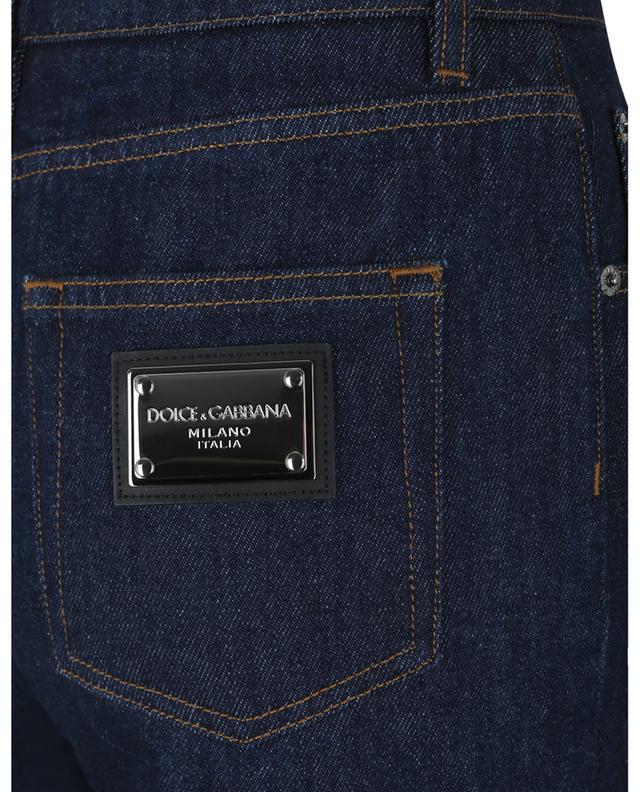 Ausgestellte Jeans mit hoher Taille und Logoplatte DOLCE &amp; GABBANA