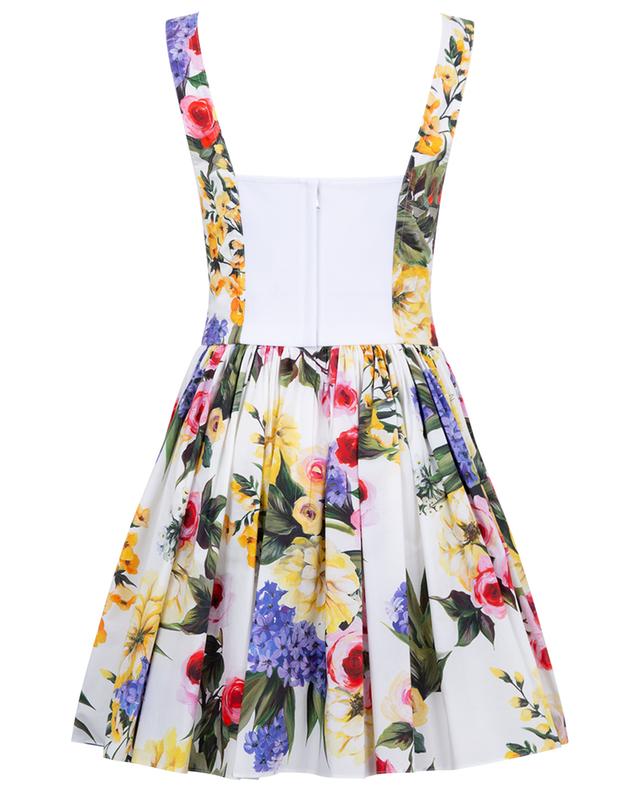 Mini robe bustier en popeline fleurie Jadin DOLCE &amp; GABBANA